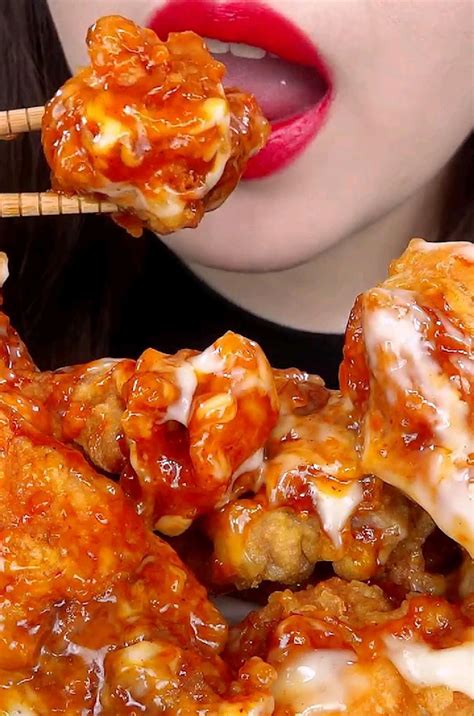 MUKBANG Creamy chicken in 2024 | Food vids, Food videos, Satisfying eats