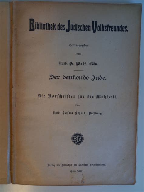 Die Vorschriften für die Mahlzeit. [BOUND WITH] Die Vorschriften für