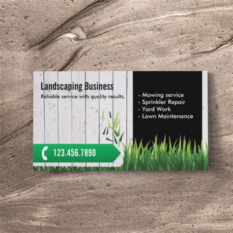 Professional Lawn Care Landscaping Business Card Zazzle