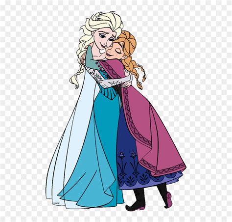 Hands Anna Elsa Hugging Frozen Elsa And Anna Clipart Png Download