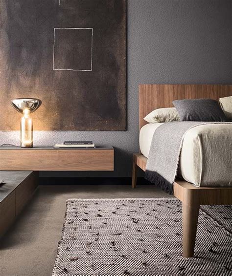 Cama Doble Moderna En Madera Spillo Interior De Dormitorio Muebles