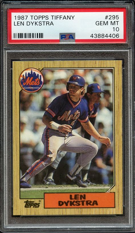 Lot Detail 1987 TOPPS TIFFANY 295 LEN DYKSTRA PSA GEM MT 10