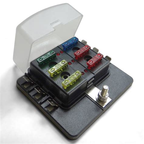 Universal Way Covered V Circuit Blade Fuse Box With Led Indicators