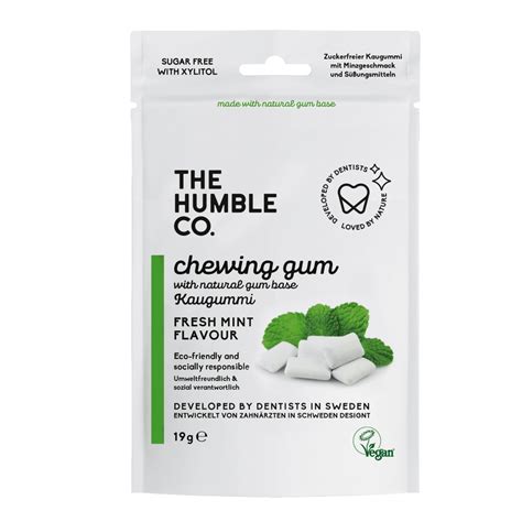 Natural Chewing Gum Fresh Mint Vegan The Humble Co