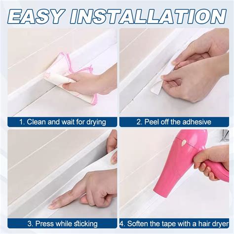 Caulk Tape Self Adhesive 2024 New White Caulk Tape Waterproof Self Adhesive Toilet Sealer