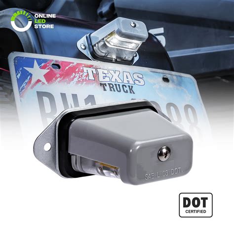 Surface Mount LED Trailer License Plate Lights DOT SAE Certified