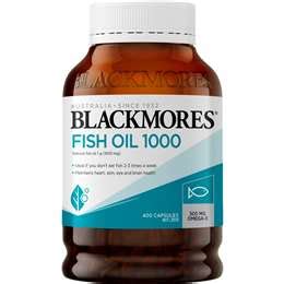 Blackmores Fish Oil 1000mg Omega 3 Capsules 400 Pack Woolworths