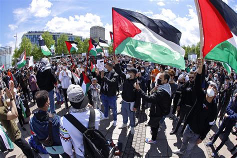 Hunderte Demonstranten Bei Pro Pal Stina Und Pro Israel