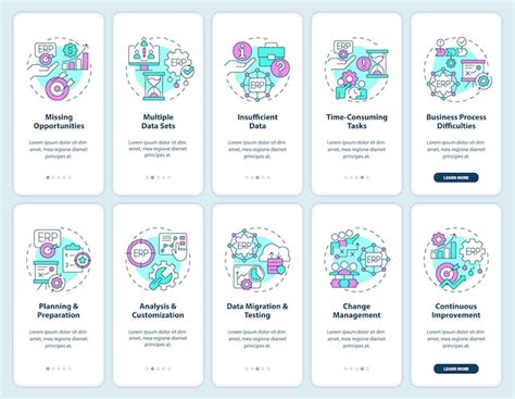 Premium Vector 2d Icons Representing Enterprise Resource Planning