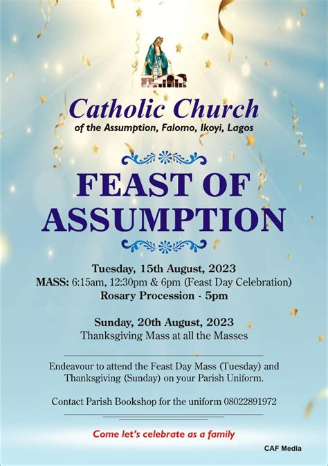 Feast of Assumption – Catholic Church Of The Assumption