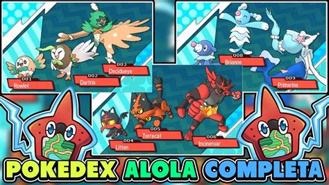 Toda La Pokedex De Alola Completa En Pokemon Sol Y Luna 1080p Youtube