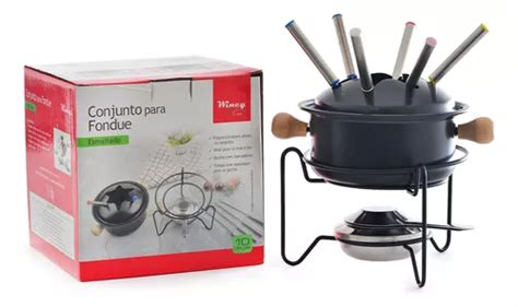 Aparelho De Fondue Lugano Preto Pe As Wincy Frete Gr Tis