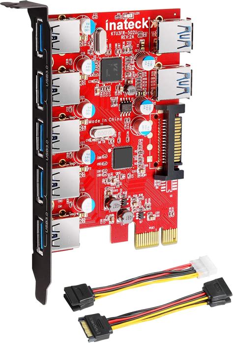 Inateck Superspeed 7 Ports Pci E To Usb 30 Expansion Card