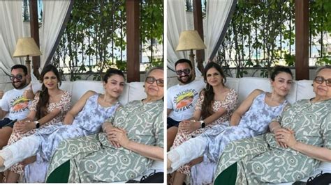 Prankster Saif Ali Khan Poses With Sharmila Tagore Soha Ali Khan