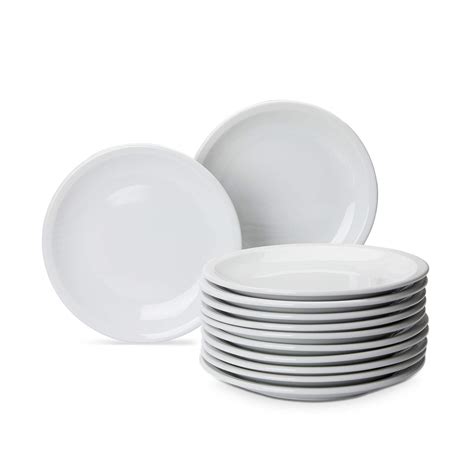 Amazoncommercial Piece Porcelain Inch Dinner Plate Set White