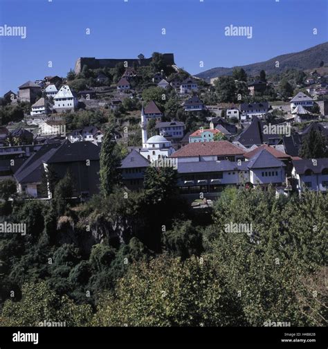 Bosnia-Herzegovina, Jajce, town, from above Stock Photo - Alamy