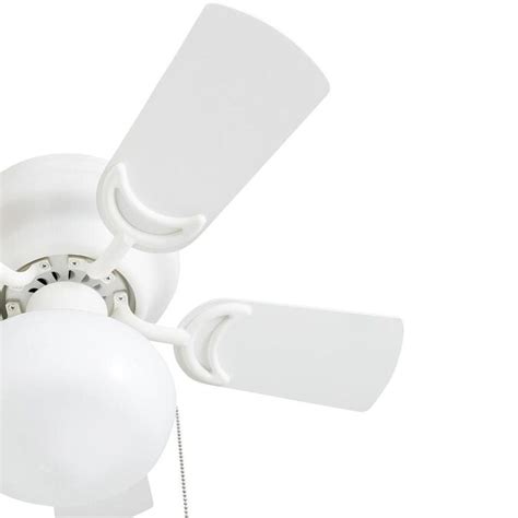 28-in White LED Indoor Flush Mount Ceiling Fan (5-Blade) in the Ceiling ...