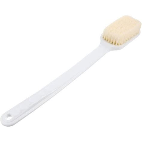 Brosse pour le dos TRAHOO Longue poignée Blanc PP et poils