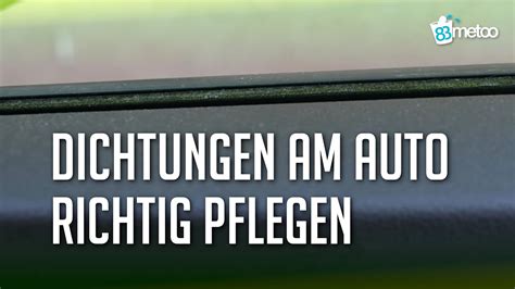 Auto Dichtungen pflegen und Grünspan Moos Grünbelag an Dichtgummis