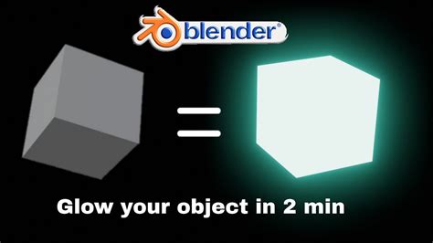 Glow Objects In 2 Minutes Blender 28 Tutorial Blender For Beginners