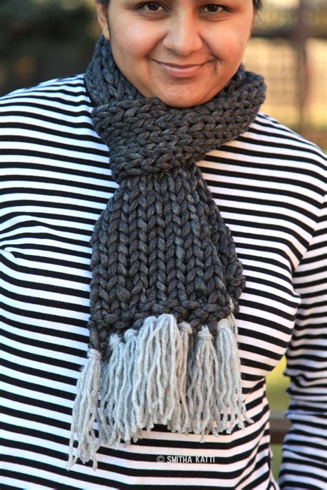 Quick Knit Scarf With Free Pattern Smiling Colors