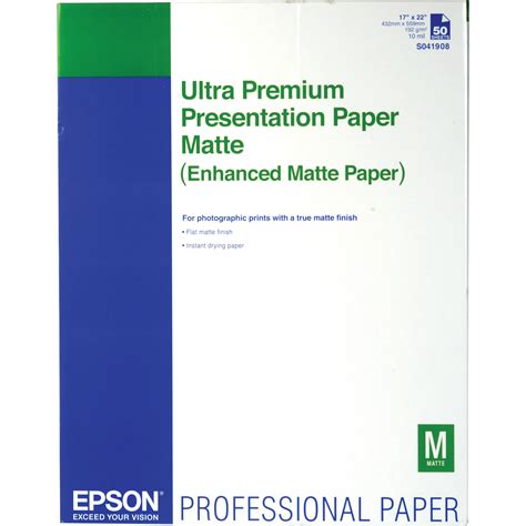 Epson Ultra Premium Presentation Paper Matte S041908 B&H Photo