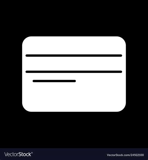 Credit card icon black and white Royalty Free Vector Image