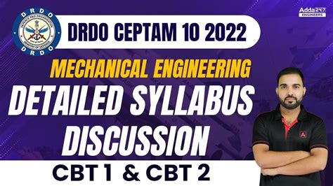 DRDO CEPTAM 10 Syllabus DRDO Mechanical Engineering Syllabus 2022