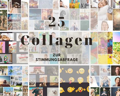 Stimmungsbilder Collagen Zur Stimmungsabfrage In Online Meetings