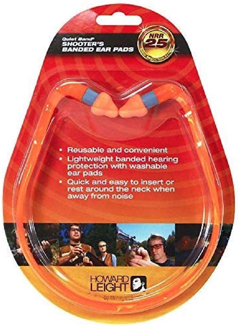 Howard Leight By Honeywell Quiet Band Shooting Earplugs 1 Pair R 01538 Orange