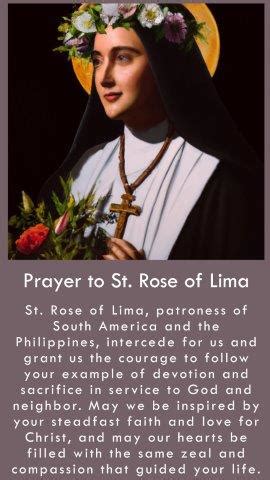 Prayer To St Rose Of Lima