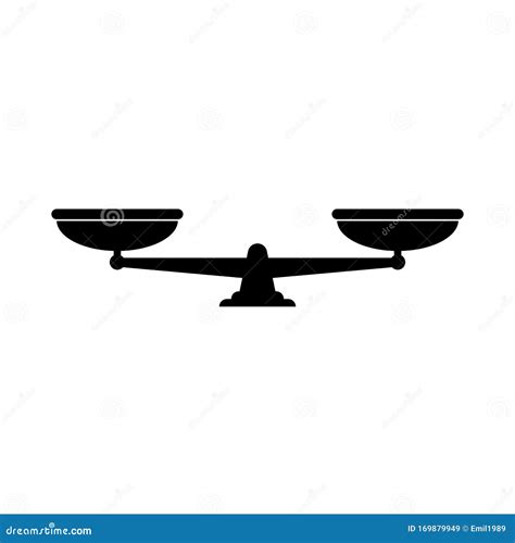 Scales Icon Symbol Simple Design Stock Illustration Illustration Of Isolated Court 169879949