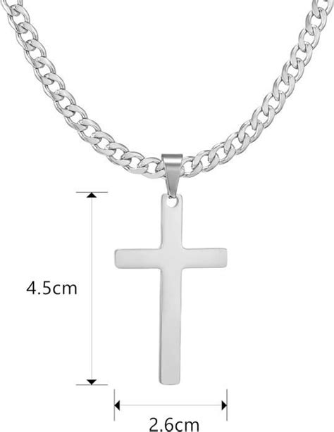 Cuba Figaro Cross Men S Chain Acier Inoxydable Argent Or Cha Ne Noire