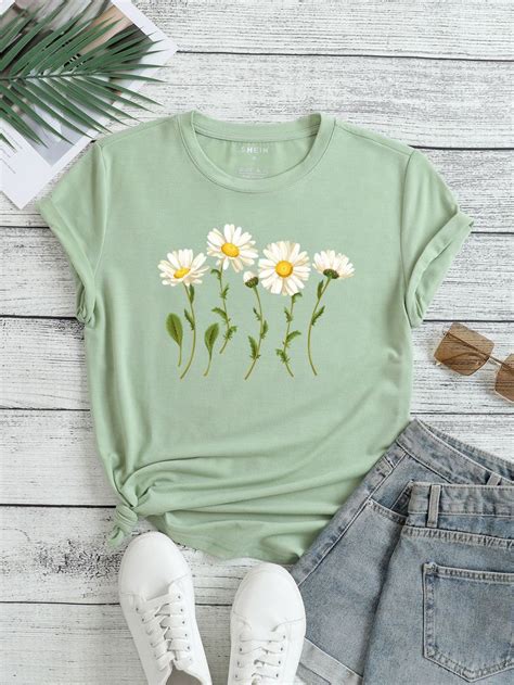 Plants & Floral Print Tee in 2024 | Cute shirt designs, Clothes ...