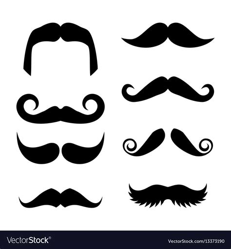 Big Set Of Hipster Mustache Royalty Free Vector Image