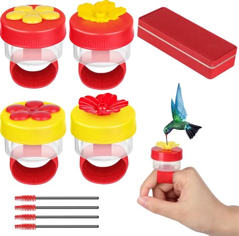 Amazon 4 PCS Ring Handheld Hummingbird Feeders Hand Held