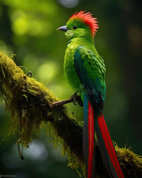 Resplendent Quetzal In Its Natural Habitat Costa Rica Stock