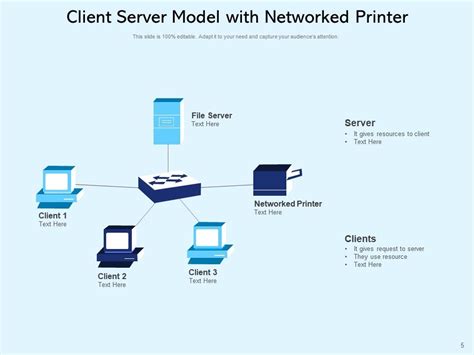 Client Server Model Networked Printer Database Working Presentation