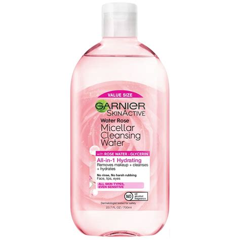 Garnier SkinActive Micellar Water Rose Cleansing Water, Hydrating, 23.7 fl. oz. - Walmart.com ...