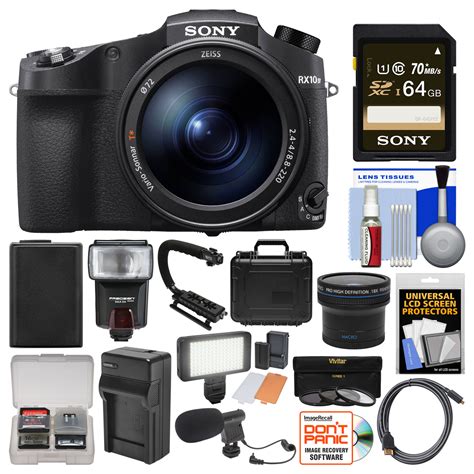 Sony Cyber Shot DSC RX10 IV 4K Wi Fi Digital Camera With 64GB Card