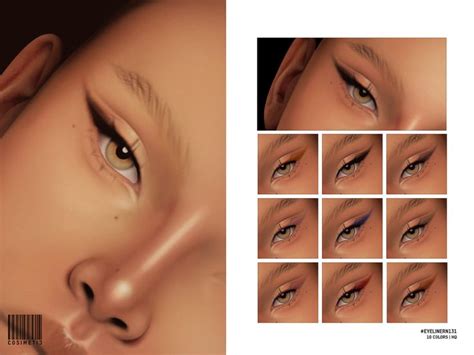 Cosimetic S Eyeliner N131 Sims 4 Cc Makeup Sims 4 Cc Eyes Sims 4 Tsr