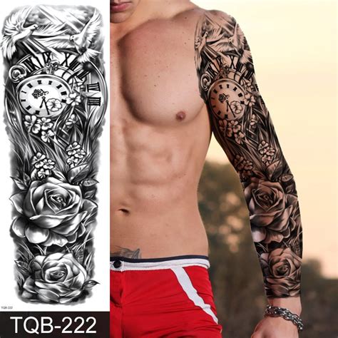 Temporary Tattoo Sleeve Fake Tattoo Sleeve Full Sleeve Etsy