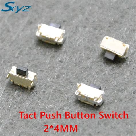 50Pcs 2x4x3 5mm SMT SMD Tact Tactile Push Button Switch SMD Surface