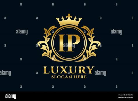 Ip Letter Royal Luxury Logo Template In Vector Art For Luxurious