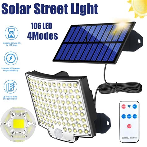 106LED Solar Light Super Bright Outdoor Wall Lighting Lamp Split