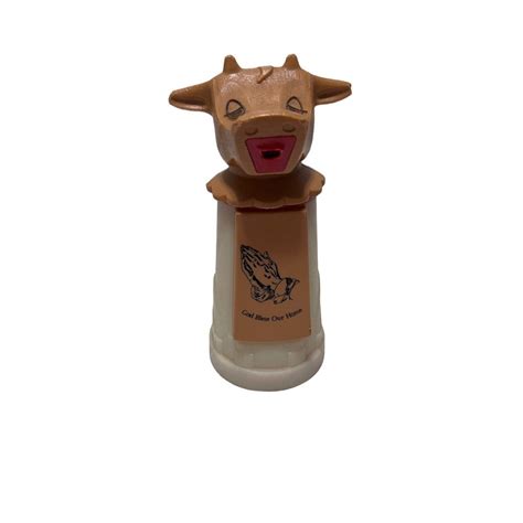 Whirley Industries Vintage Moo Cow Milk Creamer Dispenser God Bless Our