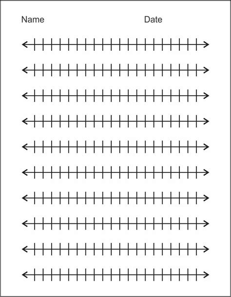 Blank Number Lines Printable - Printable Word Searches