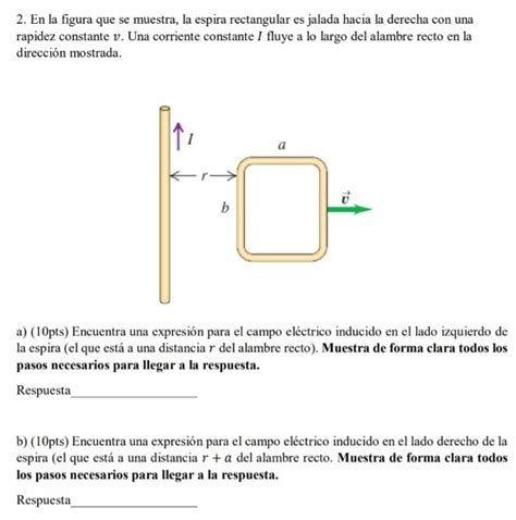 2 En La Figura Que Se Muestra La Espira Rectangular Chegg