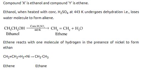 A Compound X On Heating With Excess Conc Sulphuric Acid At 443K Given