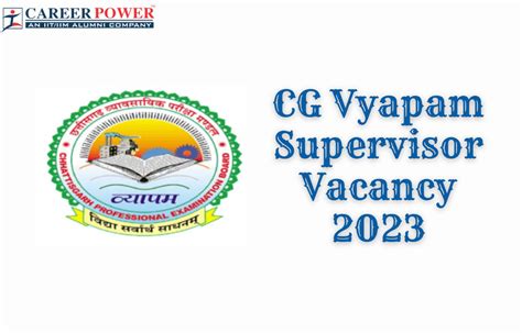 Cg Vyapam Supervisor Vacancy Apply Online For Vacancies